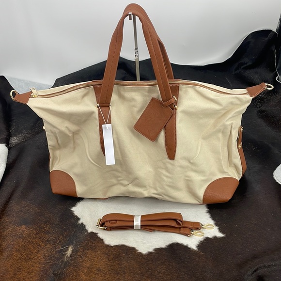 HENNY + LEV Weekender Bag Matching Pochette Canvas - Picture 4 of 7